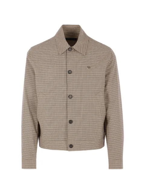Prada check buttoned jacket