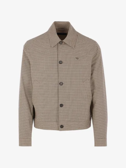 Prada veste boutonnée à carreaux