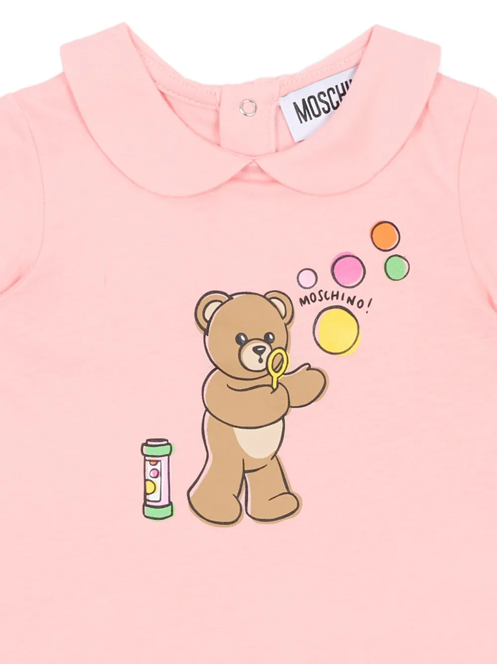 Moschino Kids Romper met print Roze