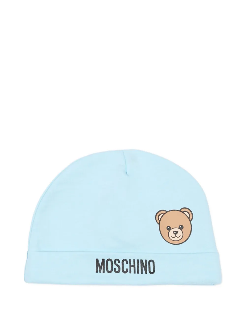 Moschino Kids Teddy Bear beanie hat - Blu