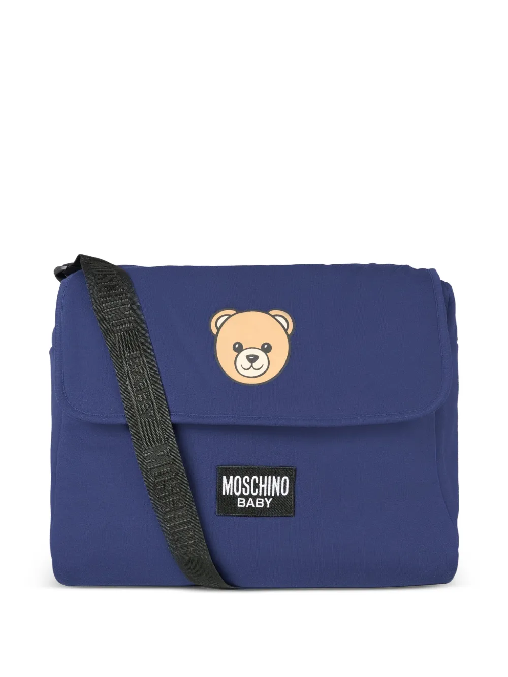 Moschino Kids teddy logo changing bag - Blau