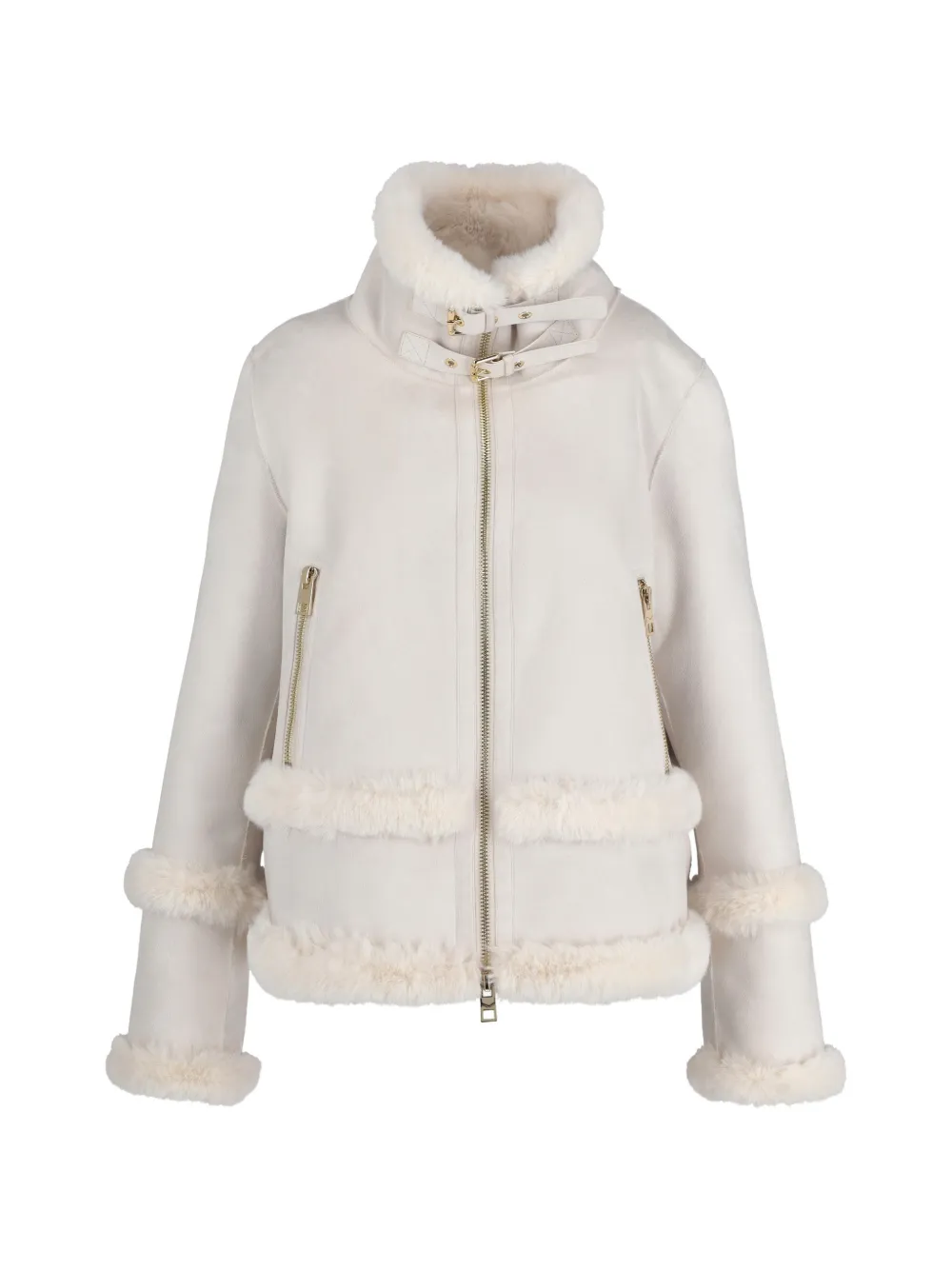 VIOLANTI sheepskin buckle jacket - Toni neutri