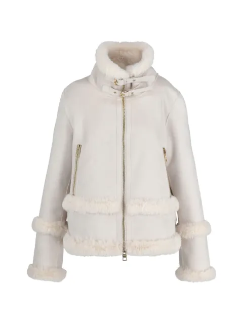 VIOLANTI sheepskin buckle jacket