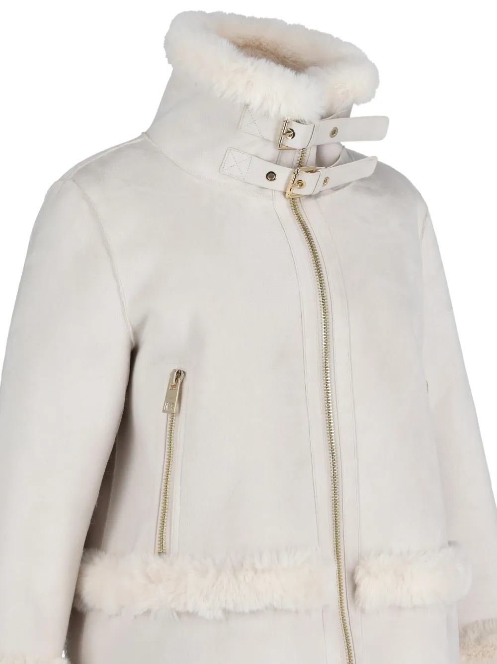  Violanti Sheepskin Buckle Jacket - Neutrals 