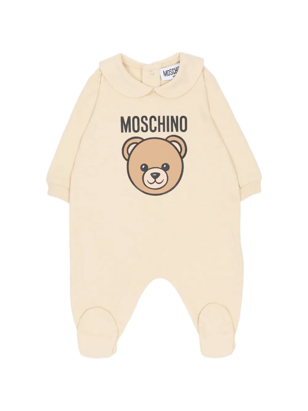 Moschino Kids Romper met print Beige