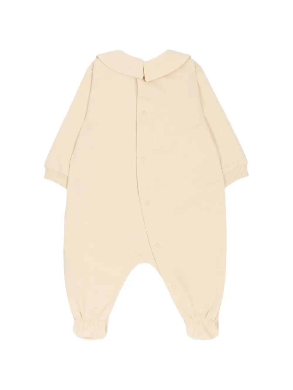 Moschino Kids peter pan collar bear pajama - Beige