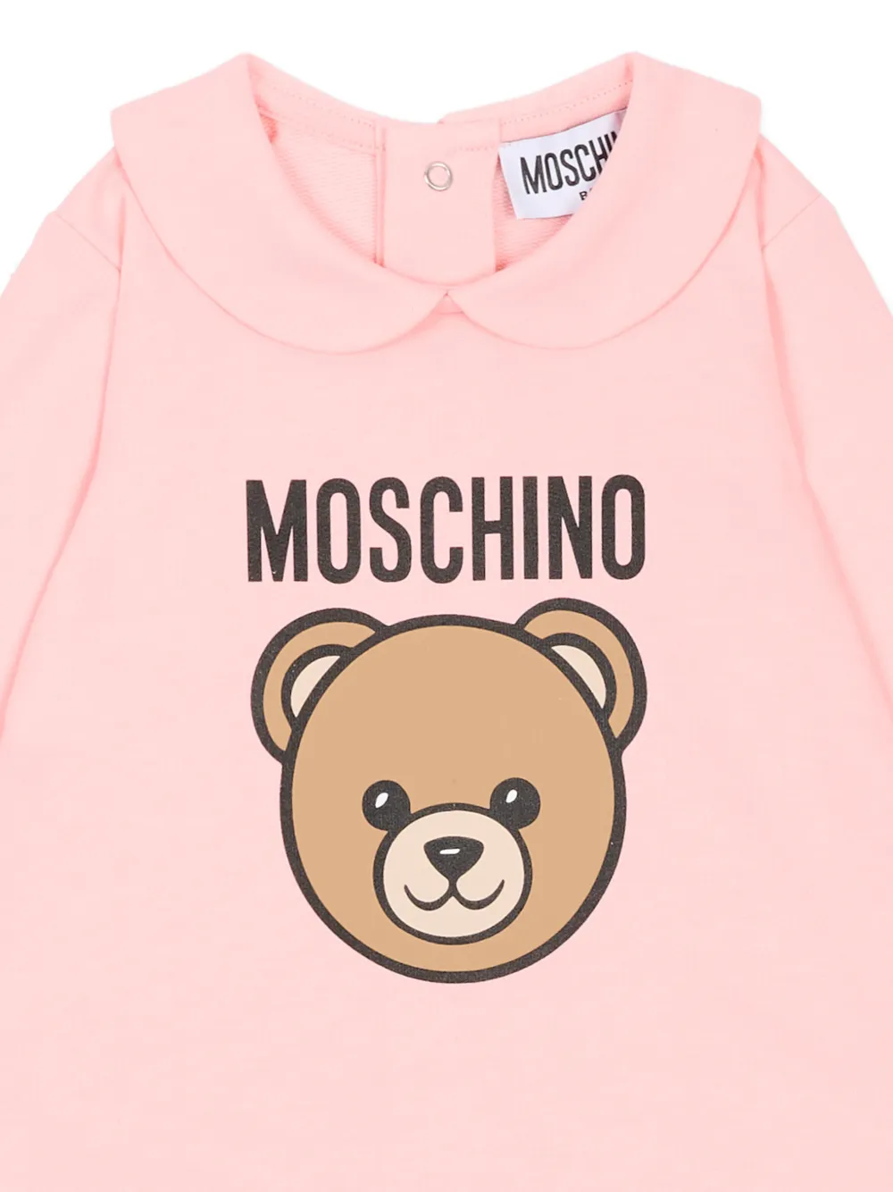  Moschino Kids Bear Round Collar Pajama - Pink 
