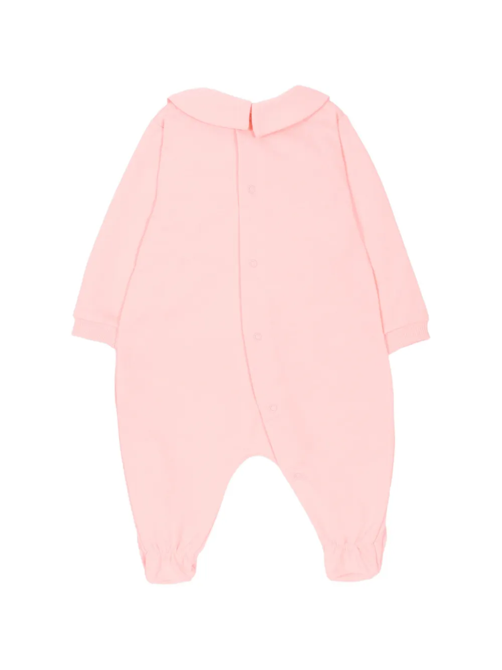 Moschino Kids bear round collar pajama - Roze