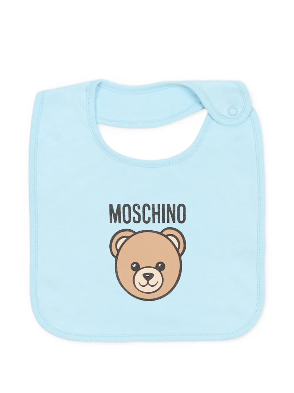 Moschino Kids Slabbetje set met beerapplicatie Blauw