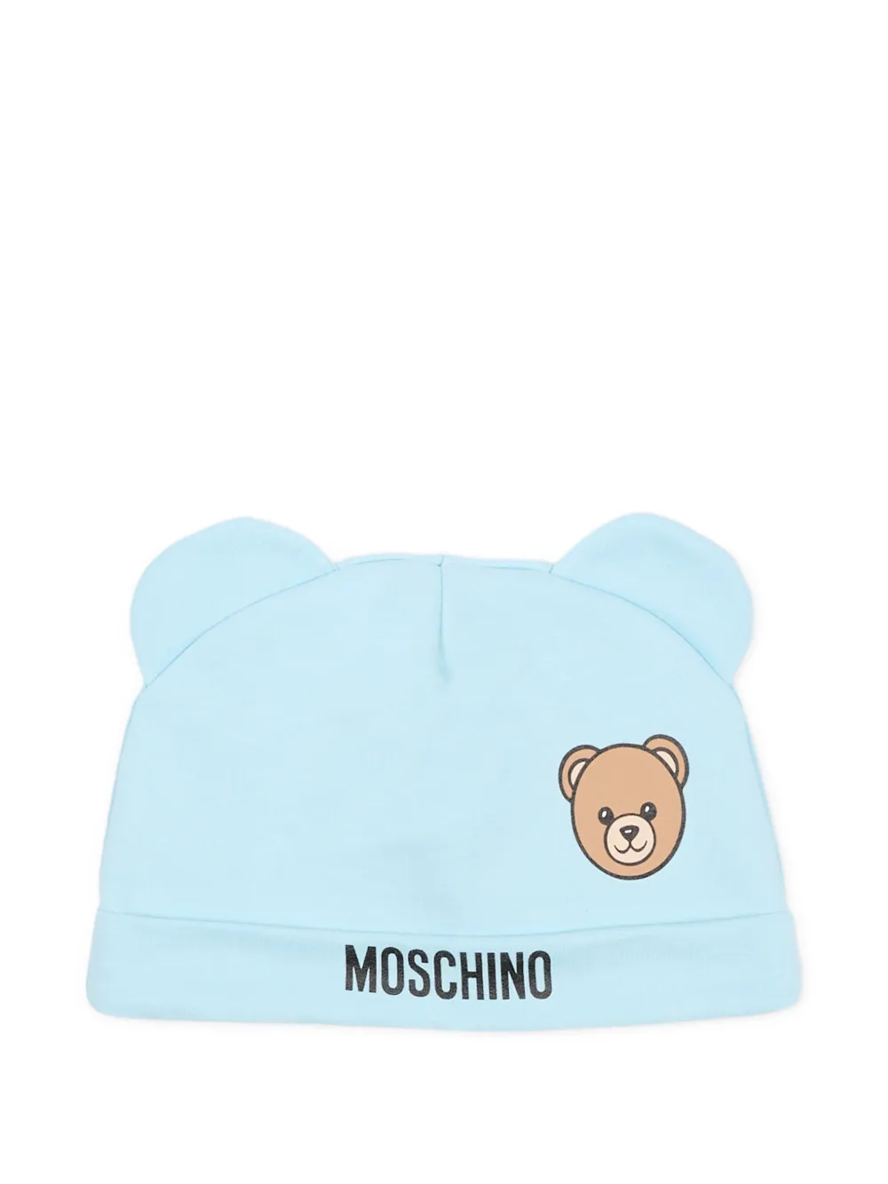 Moschino Kids Slabbetje set met beerapplicatie Blauw
