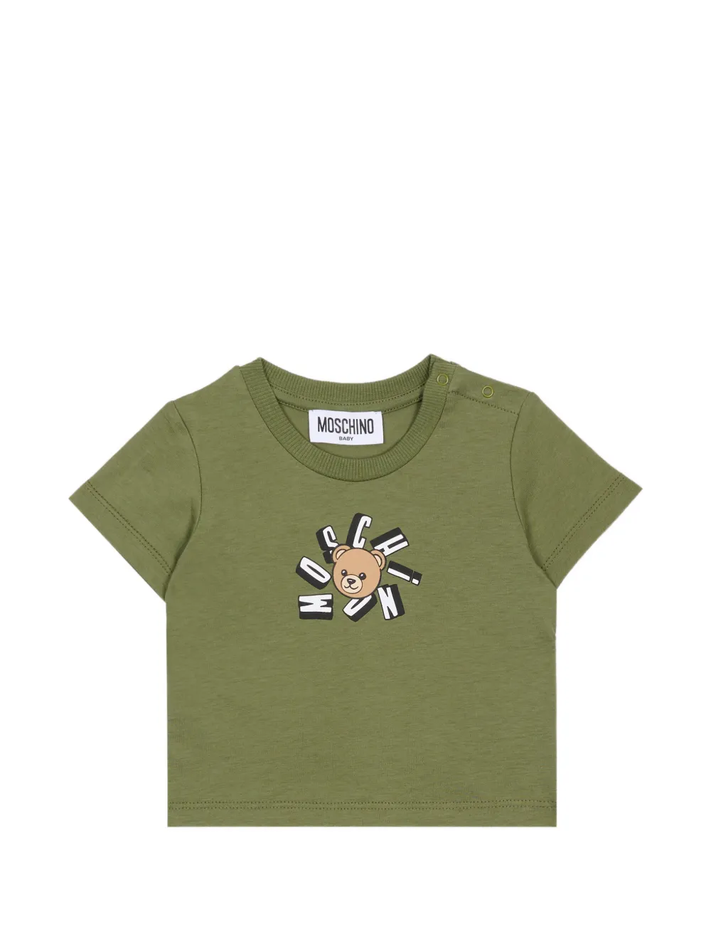 Moschino Kids teddy graphic T-shirt - Verde
