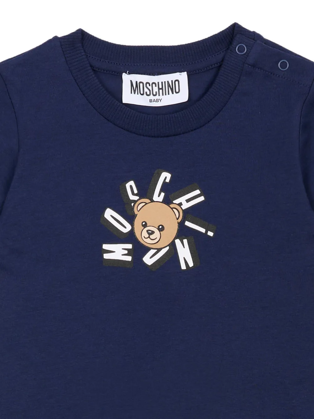 Moschino Kids T-shirt met patroon Blauw