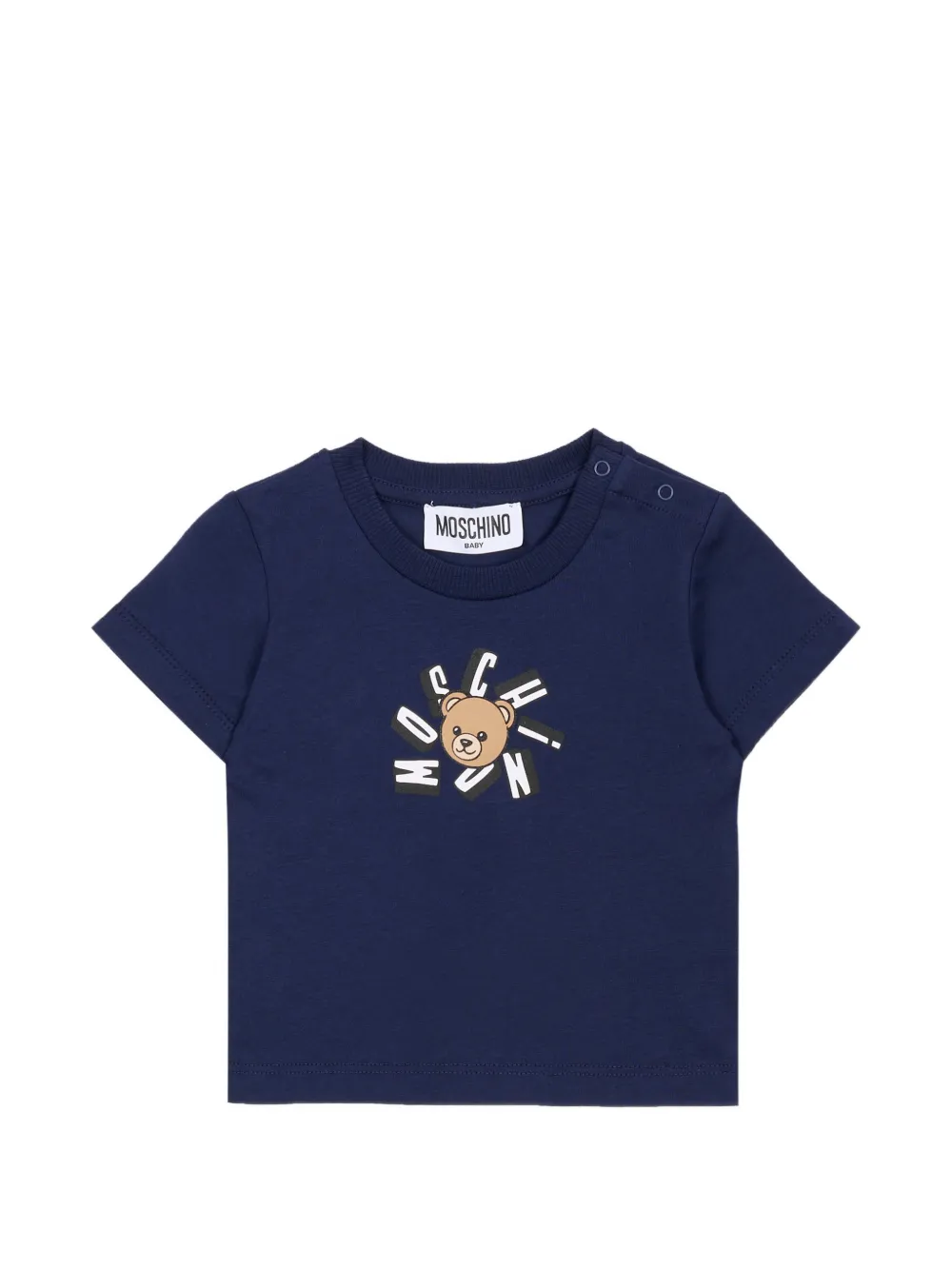 Moschino Kids teddy motif T-shirt - Blu