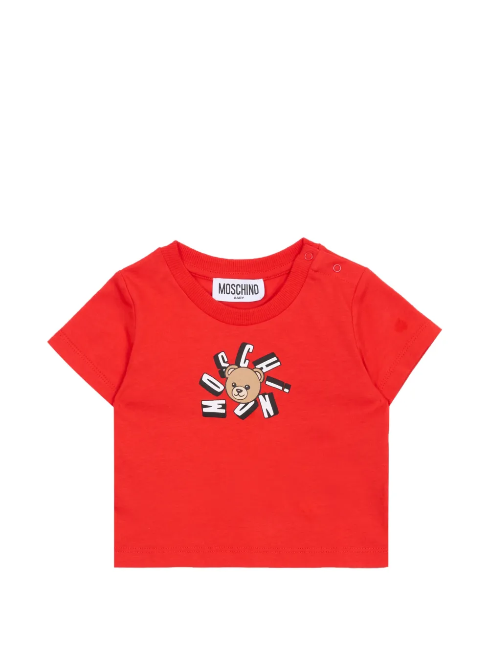 Moschino Kids bear graphic T-shirt - Rosso