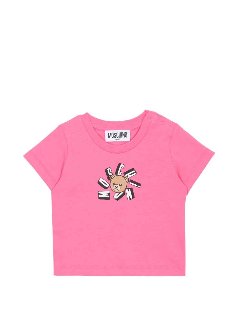 Moschino Kids graphic short-sleeve T-shirt - Rosa