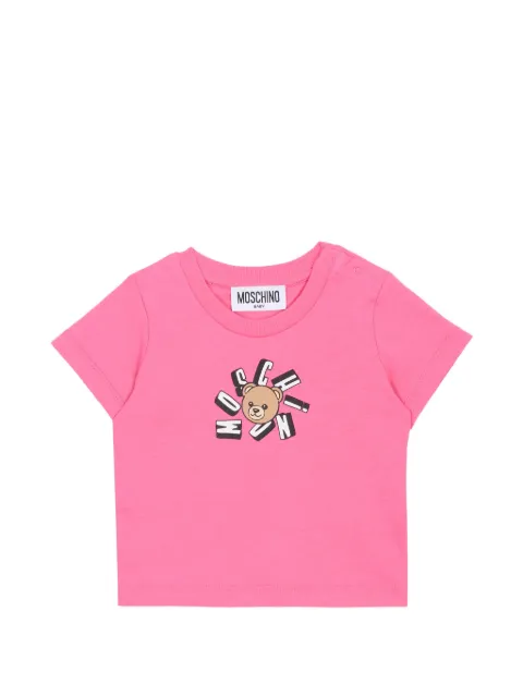 Moschino Kids playera con estampado gráfico