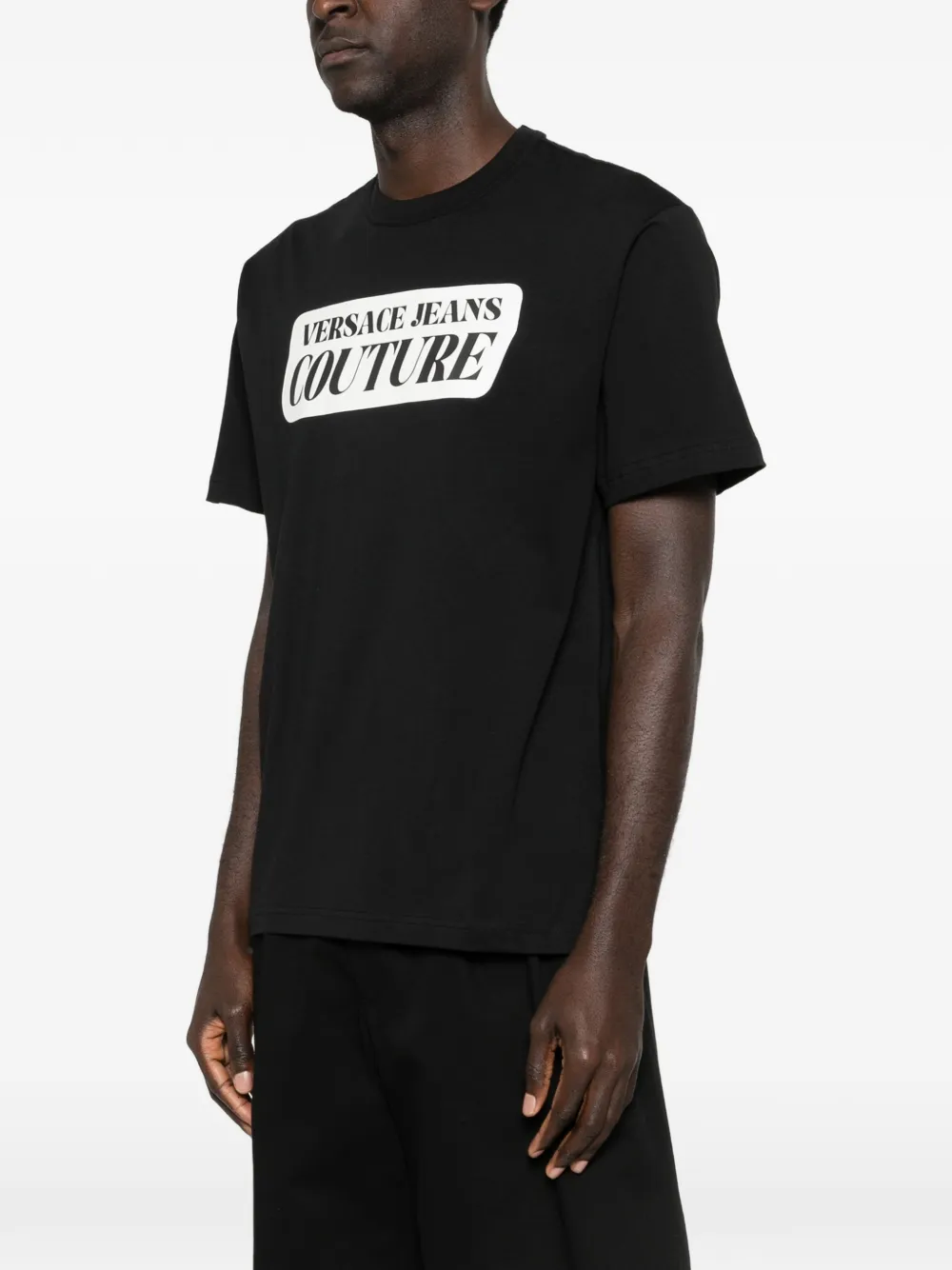 Versace Jeans Couture T-shirt met logo Zwart