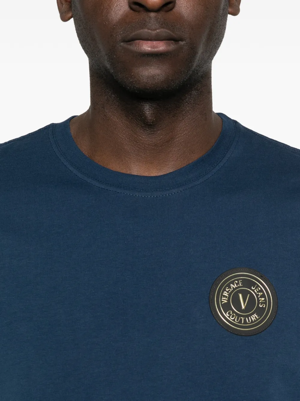 Versace Jeans Couture T-shirt met logopatch Blauw