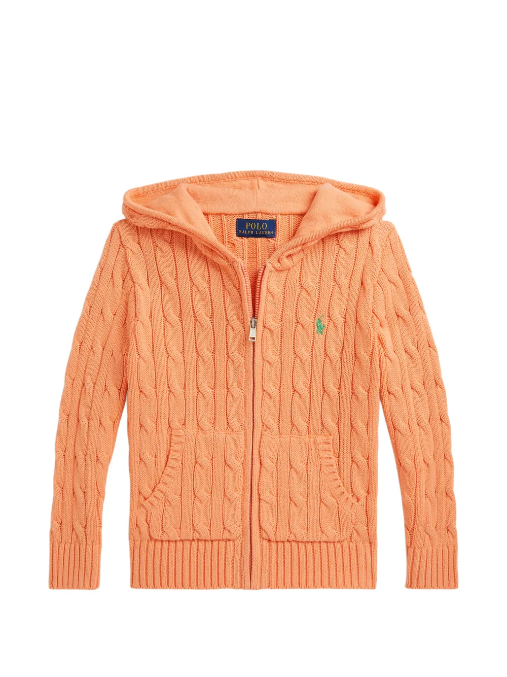 POLO RALPH LAUREN KIDS Felpa con zip e cappuccio - Arancione