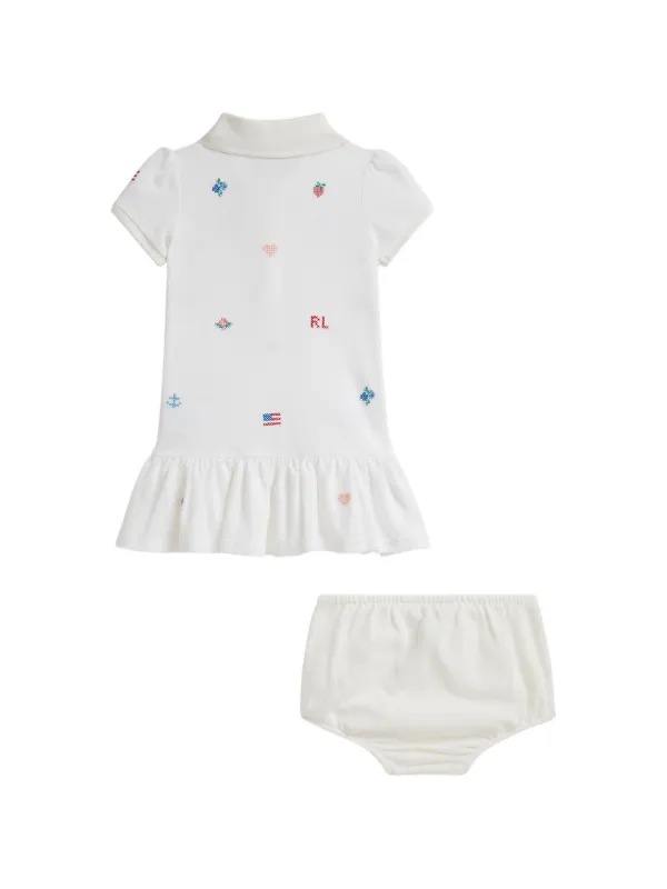 POLO RALPH LAUREN KIDS ポロワンピース＆ブルマ セット | ホワイト 