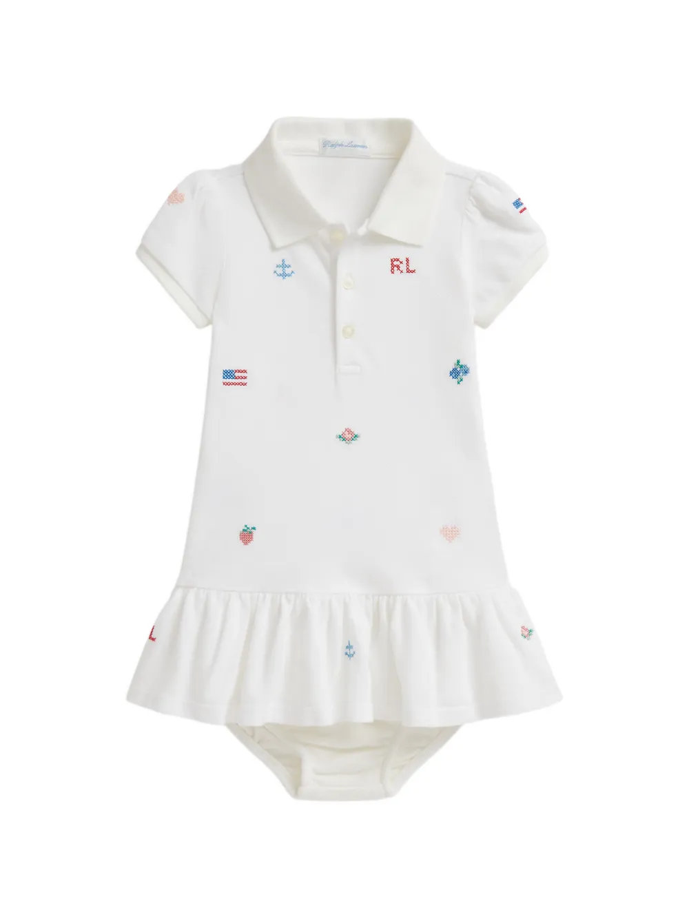 POLO RALPH LAUREN KIDS Set abito con pantaloncini - Bianco