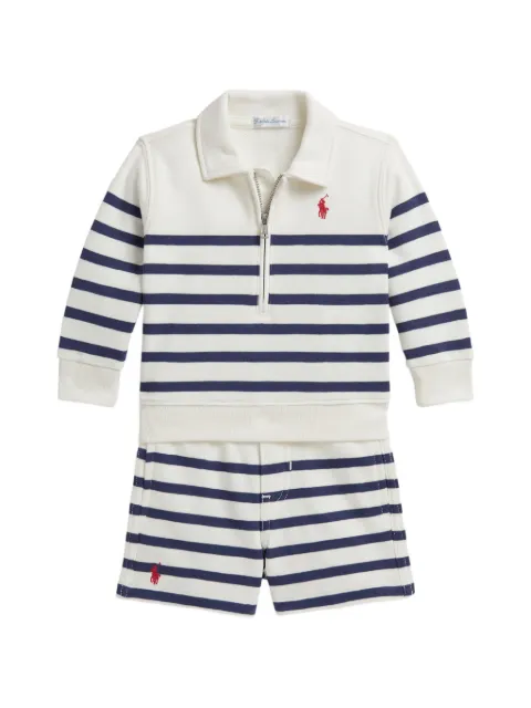POLO RALPH LAUREN KIDS striped polo shirt and shorts set (set of two)