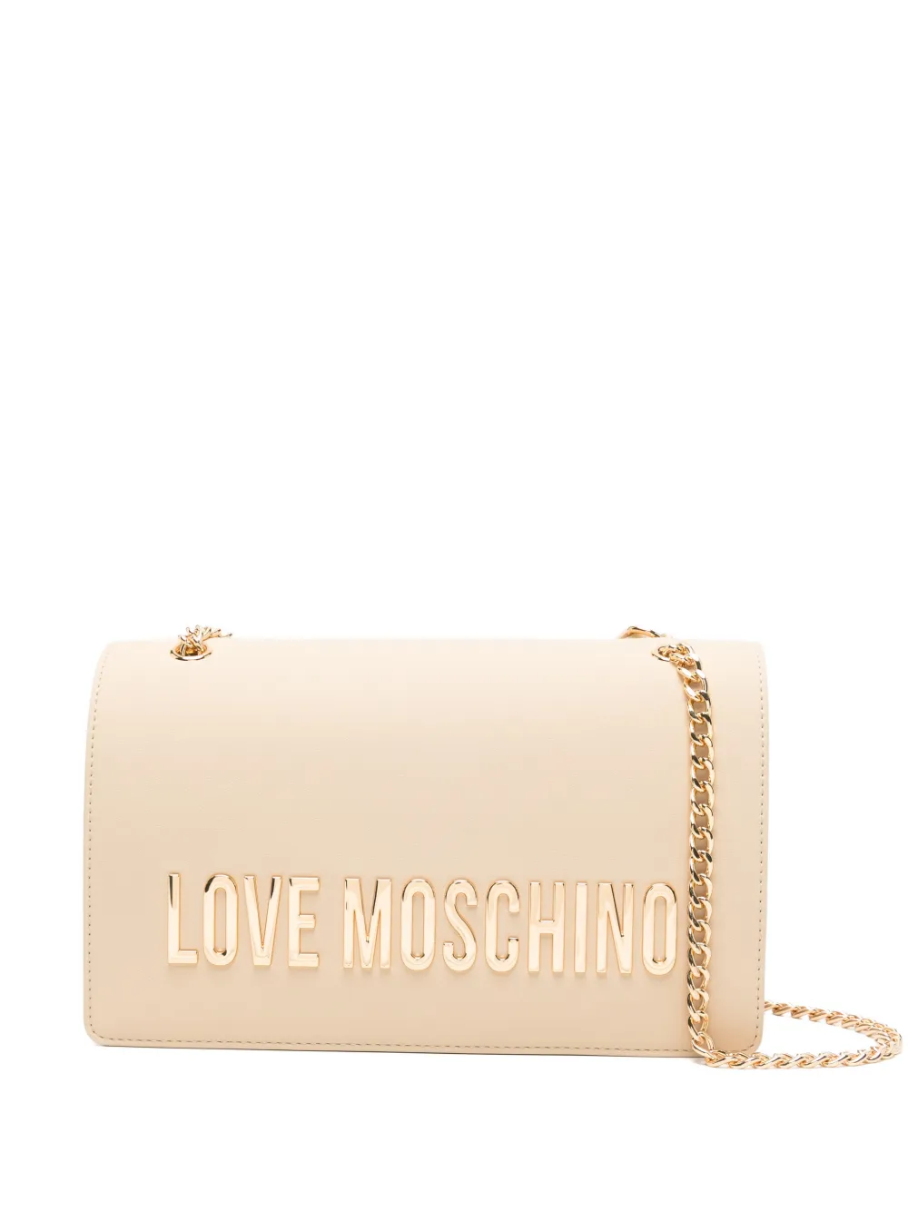 Love Moschino logo-plaque shoulder bag - Toni neutri