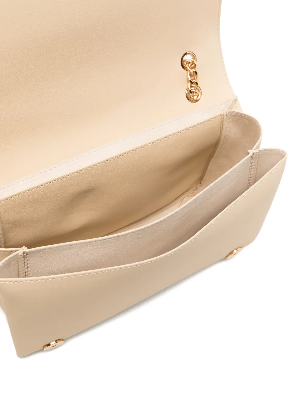 Love Moschino Schoudertas met logoplakkaat Beige