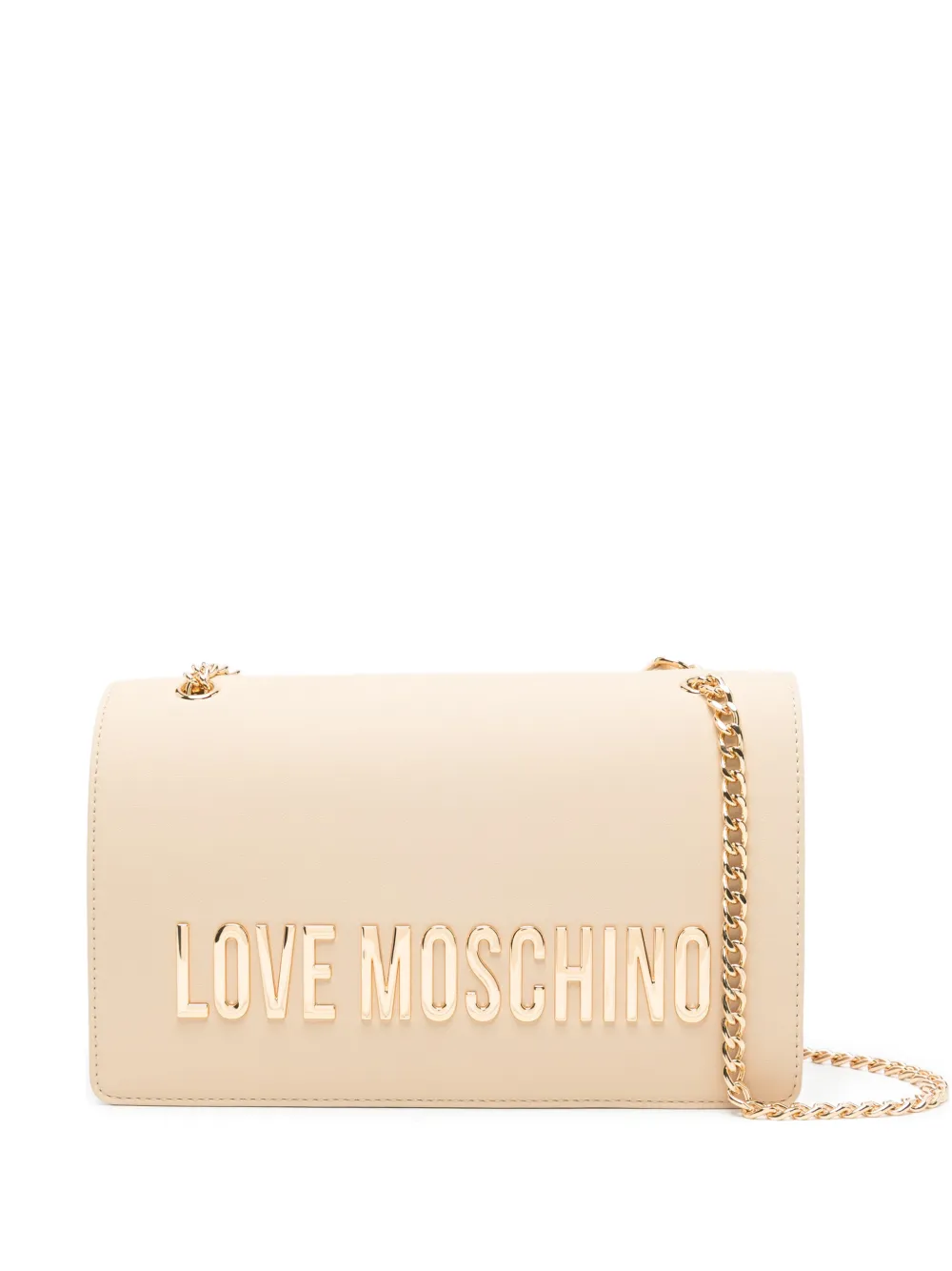 Love Moschino logo-plaque shoulder bag - Toni neutri