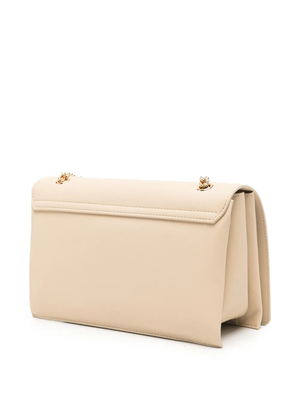 Love Moschino Schoudertas met logoplakkaat Beige
