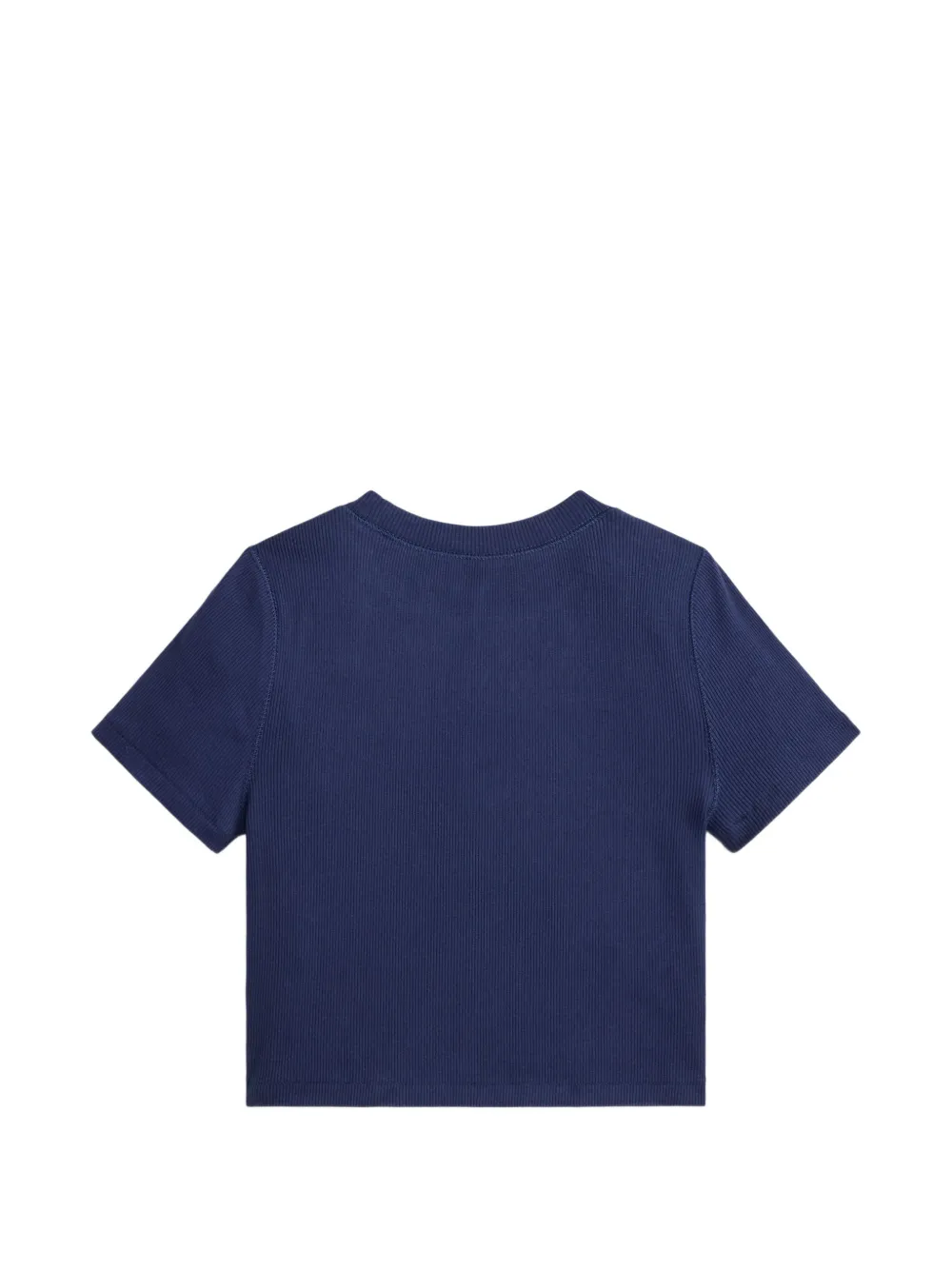POLO RALPH LAUREN KIDS Geribbeld T-shirt met geborduurd logo Blauw