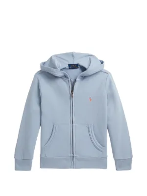 Polo Ralph big pony Lauren zip hoodie 水色 POLO RALPH LAUREN KIDS Big Pony zip-up Hoodie | White | FARFETCH