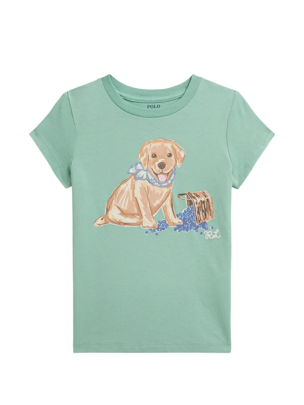 POLO RALPH LAUREN KIDS T-Shirt mit Welpen-Print - Grün