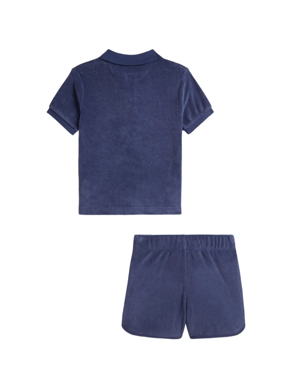 Embroidered Terry Polo Shirt Short (Set Of Two)