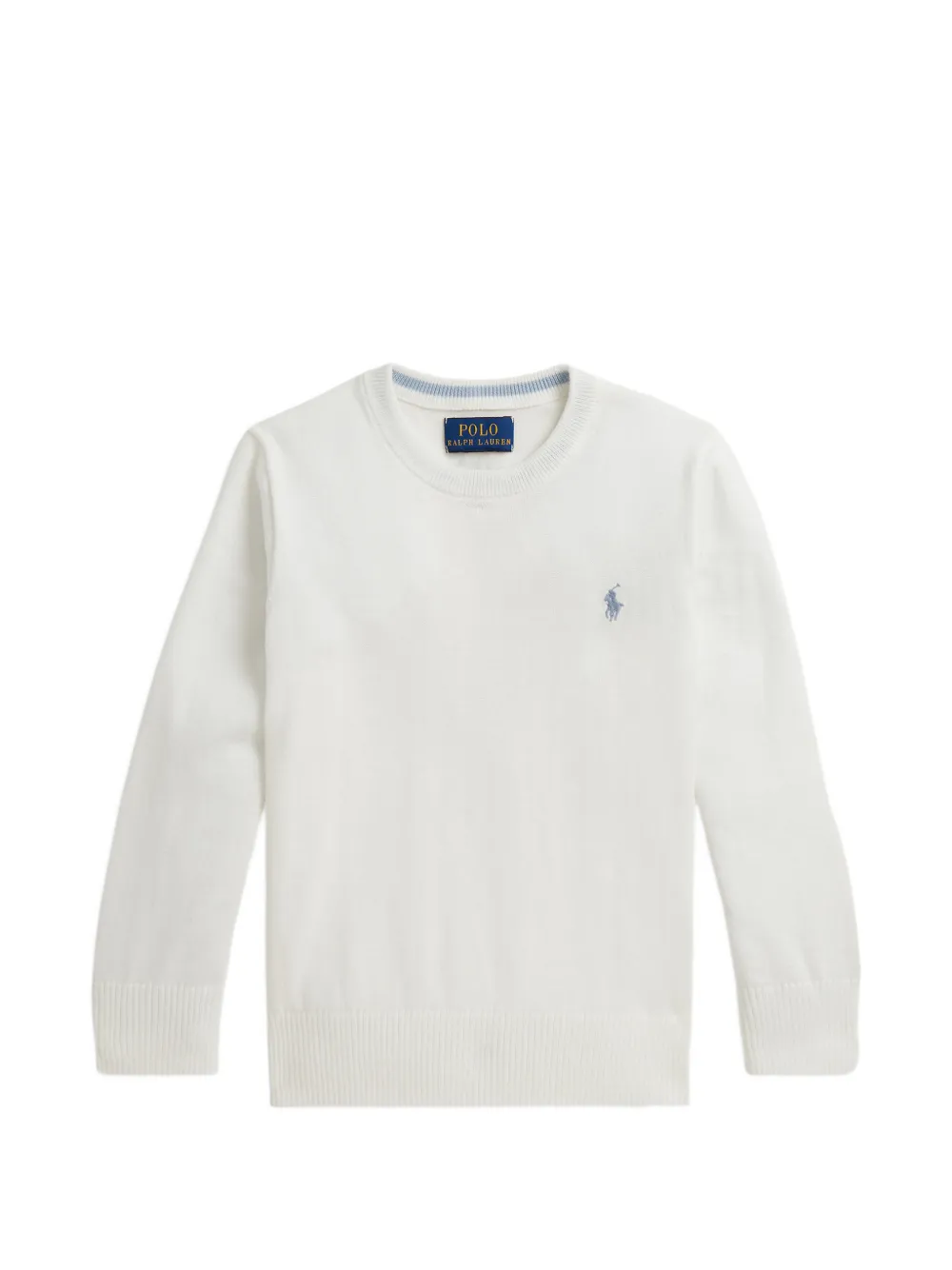 POLO RALPH LAUREN KIDS Maglione girocollo con ricamo - Bianco