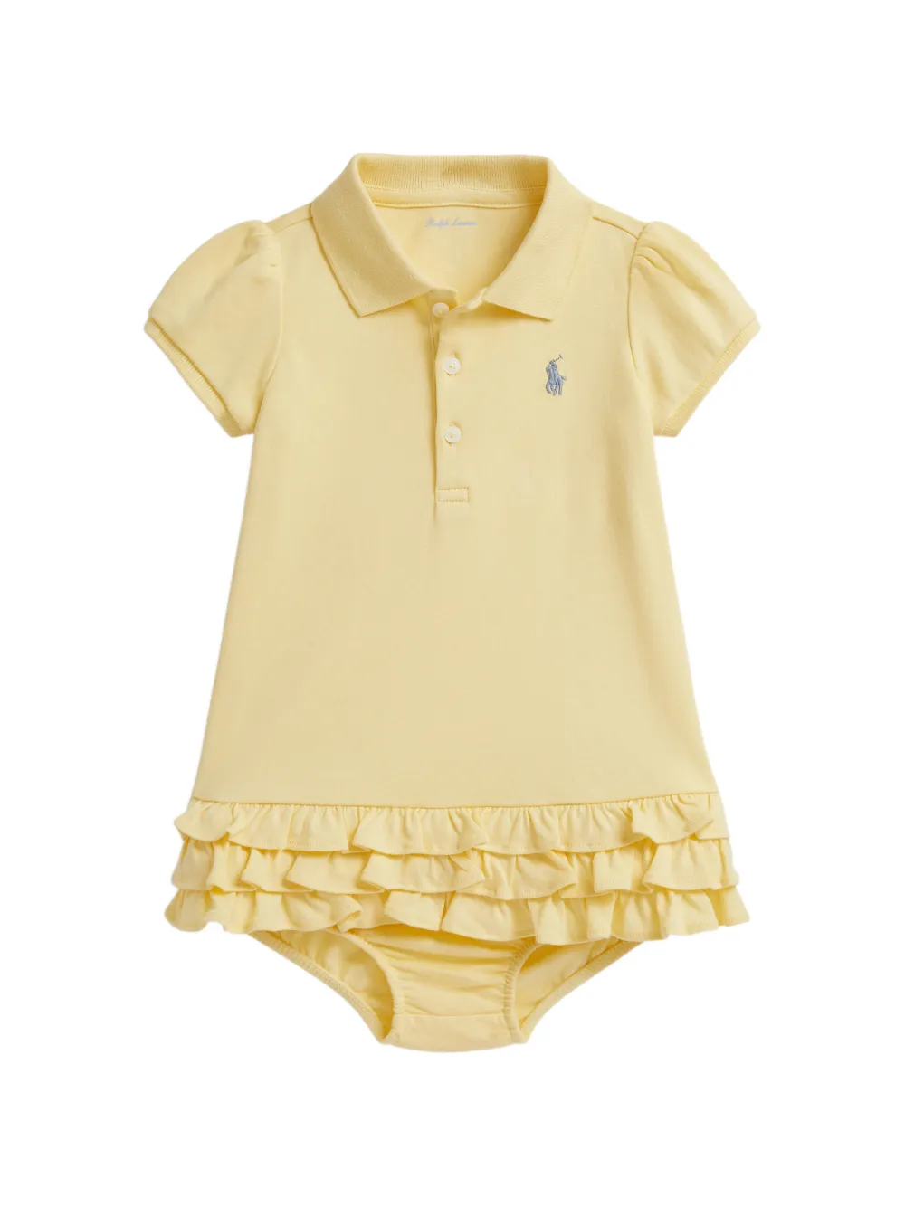 POLO RALPH LAUREN KIDS Set di 2 polo con ruches - Giallo
