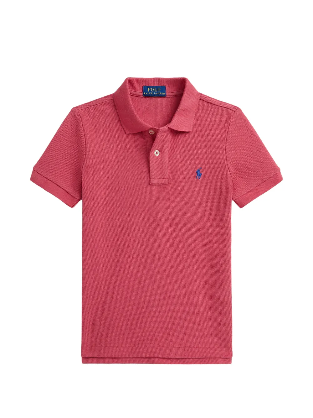 POLO RALPH LAUREN KIDS Camicia a maniche corte con logo ricamato - Rosso