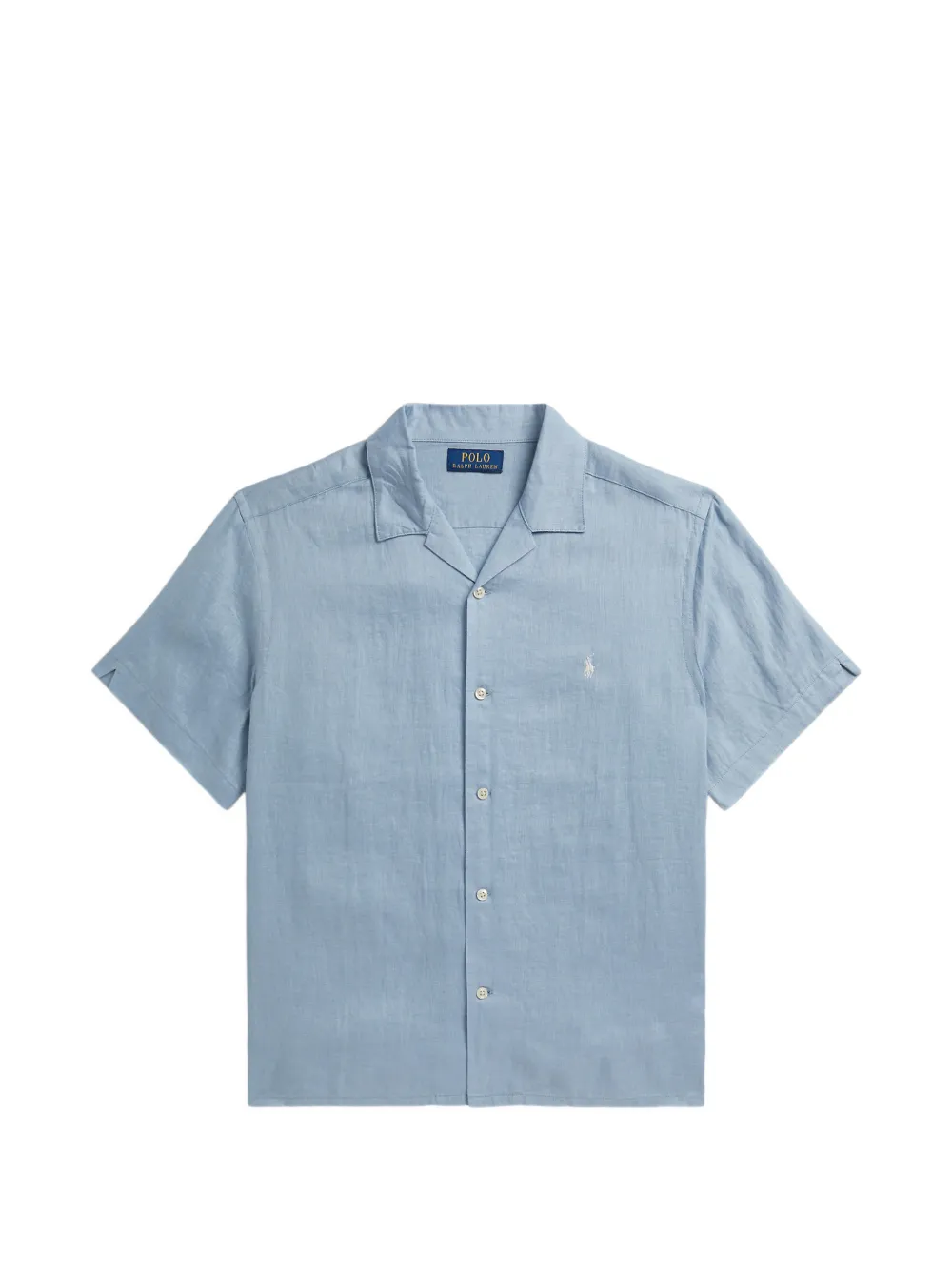 POLO RALPH LAUREN KIDS Pony-embroidered camp-collar shirt - Blue