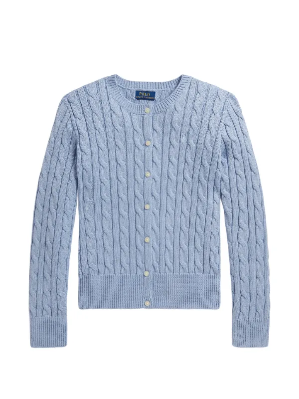 POLO RALPH LAUREN KIDS ケーブルニット カーディガン | ブルー