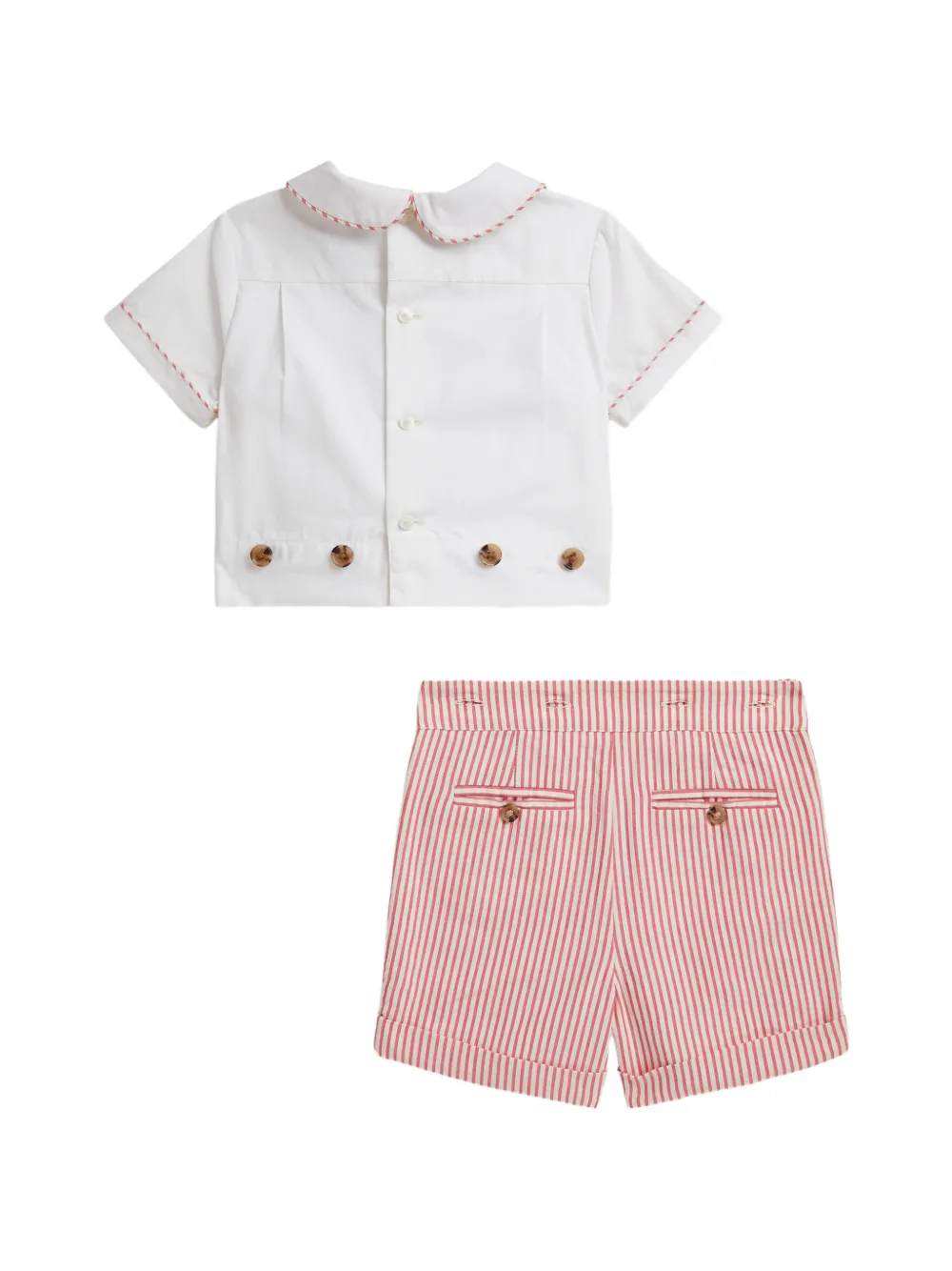 Striped-Pattern Short Set