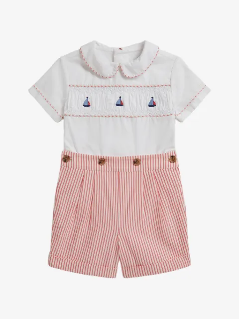 POLO RALPH LAUREN KIDS Conjuto de short com padronagem listrada