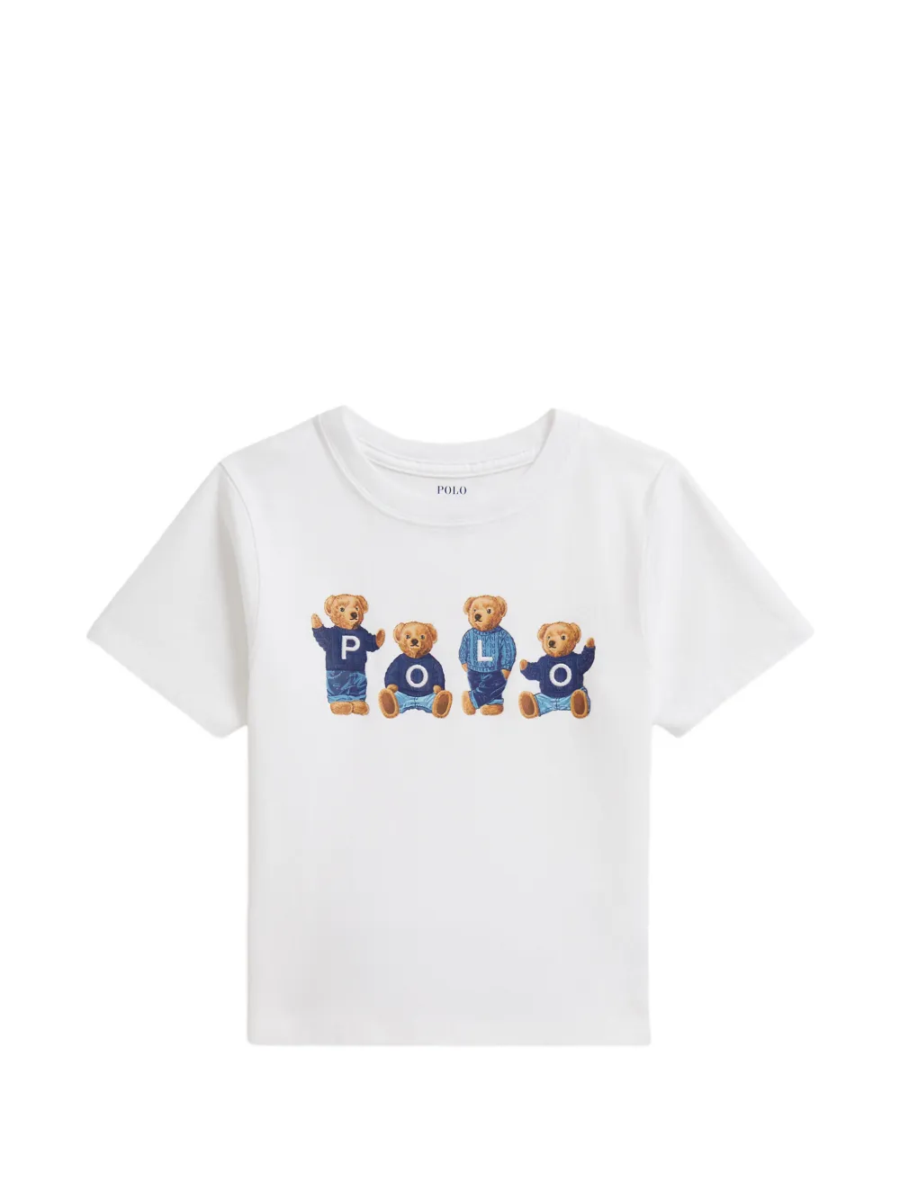 POLO RALPH LAUREN KIDS T-shirt con stampa - Bianco