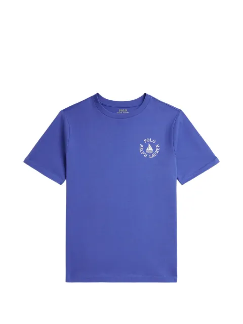 POLO RALPH LAUREN KIDS logo sailboat-graphic cotton T-shirt