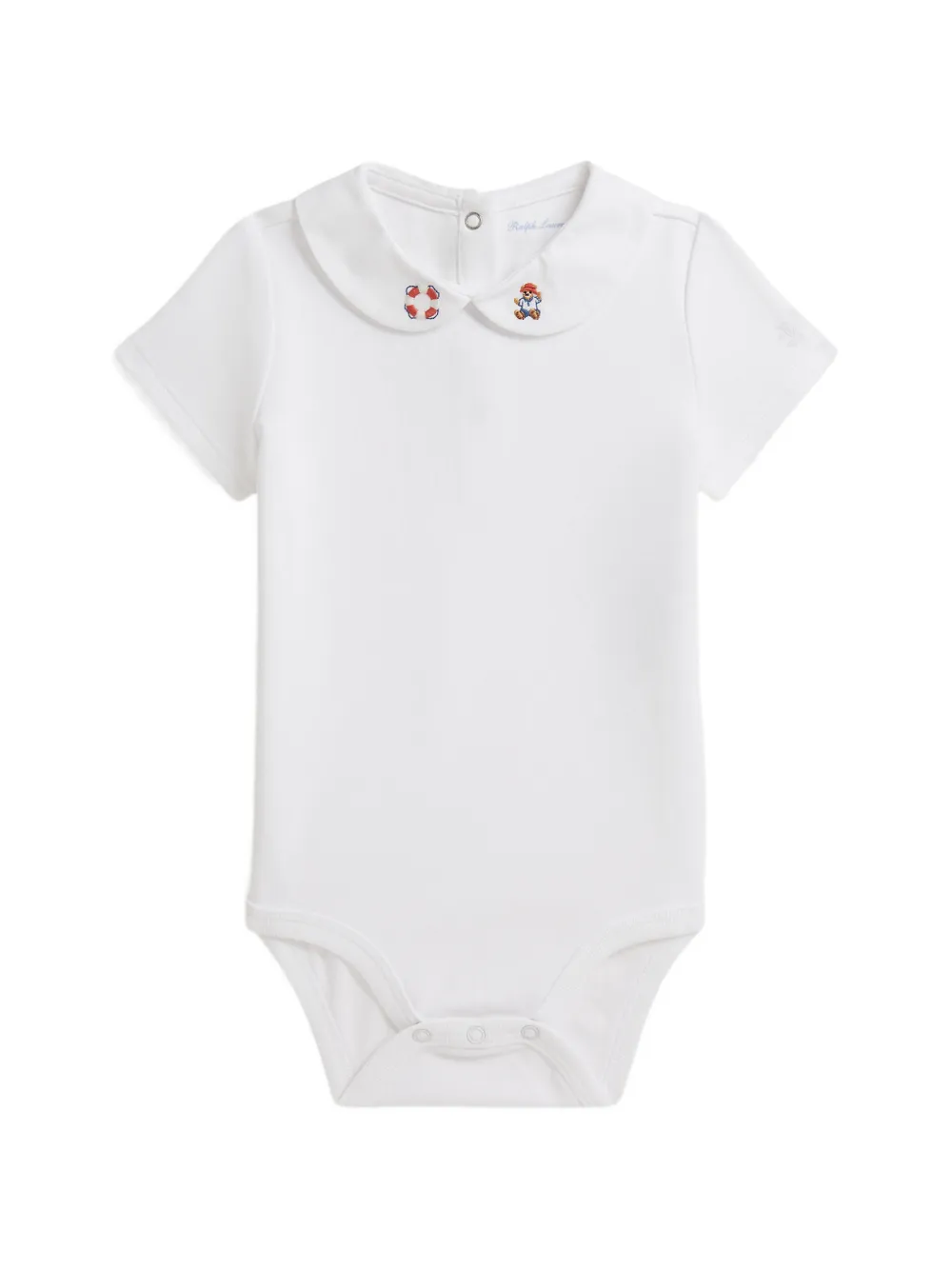 POLO RALPH LAUREN KIDS Felpa con ricamo Polo Bear e cappuccio - Bianco