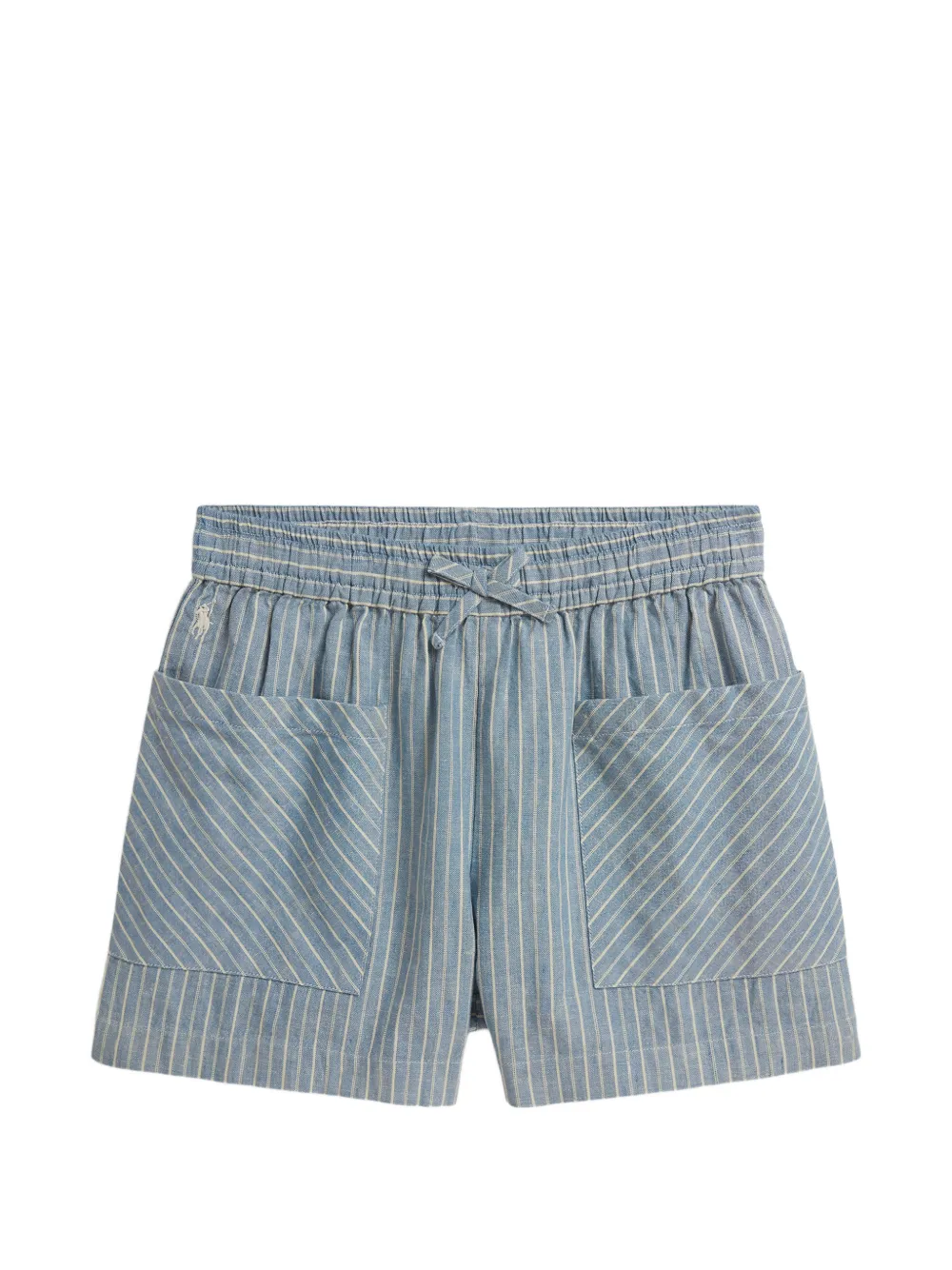 POLO RALPH LAUREN KIDS Shorts a righe con tasche - Blu