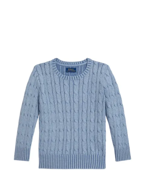 POLO RALPH LAUREN KIDS 케이블 니트 크루 넥 스웨터
