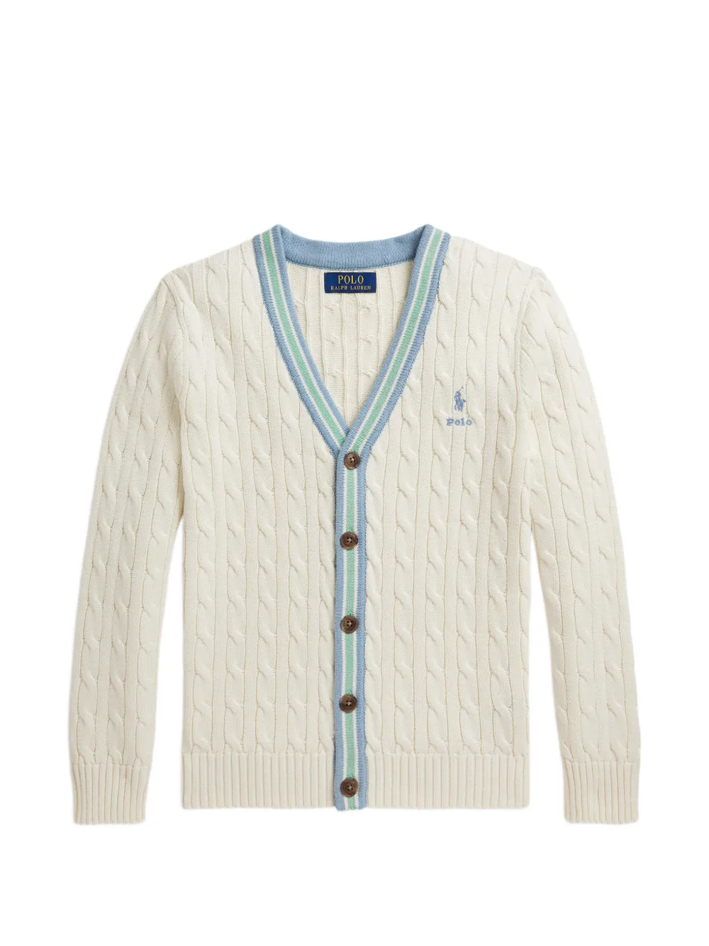 POLO RALPH LAUREN KIDS Cardigan con scollo a V - Toni neutri