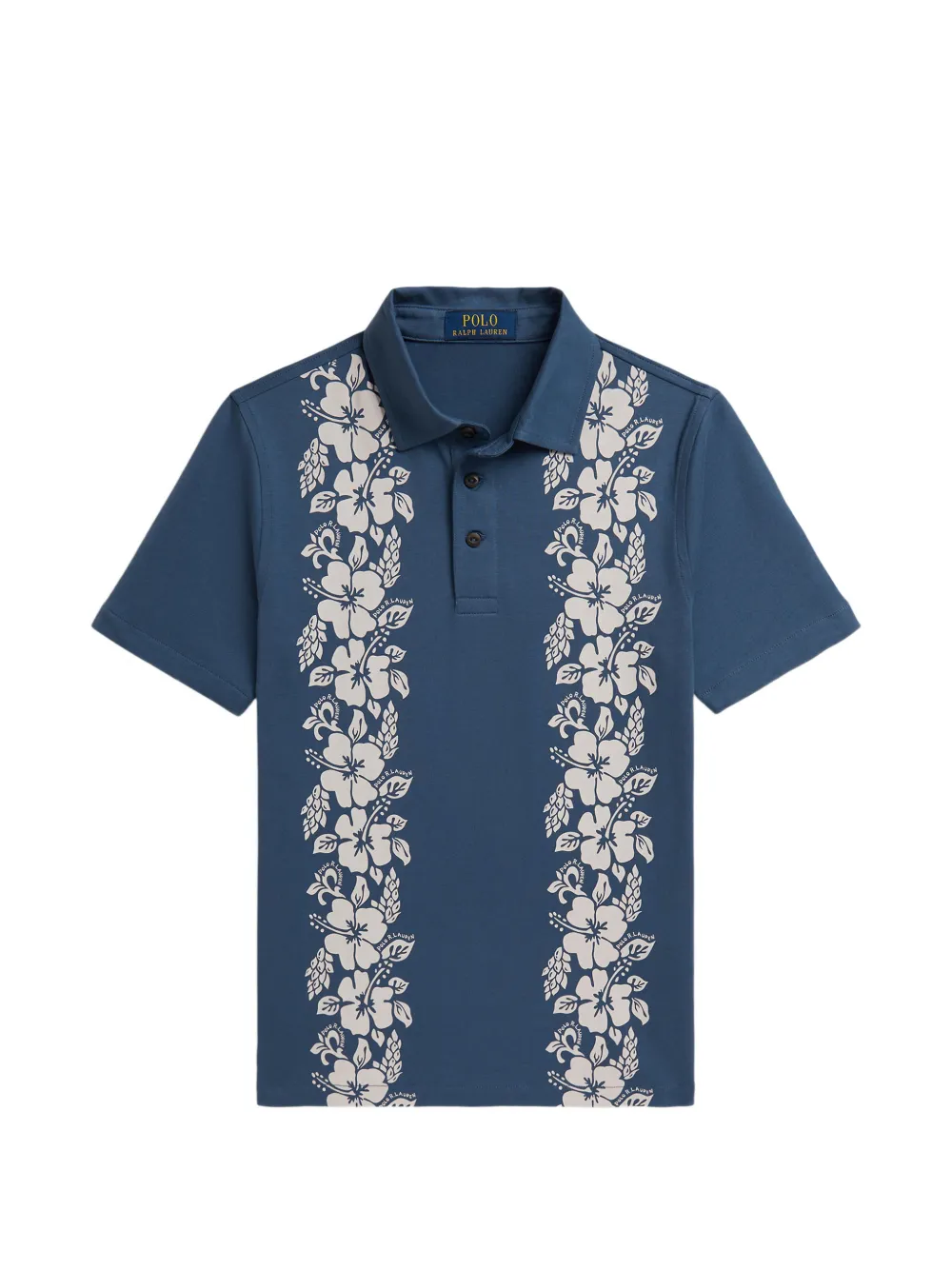 POLO RALPH LAUREN KIDS Polo a fiori - Blu