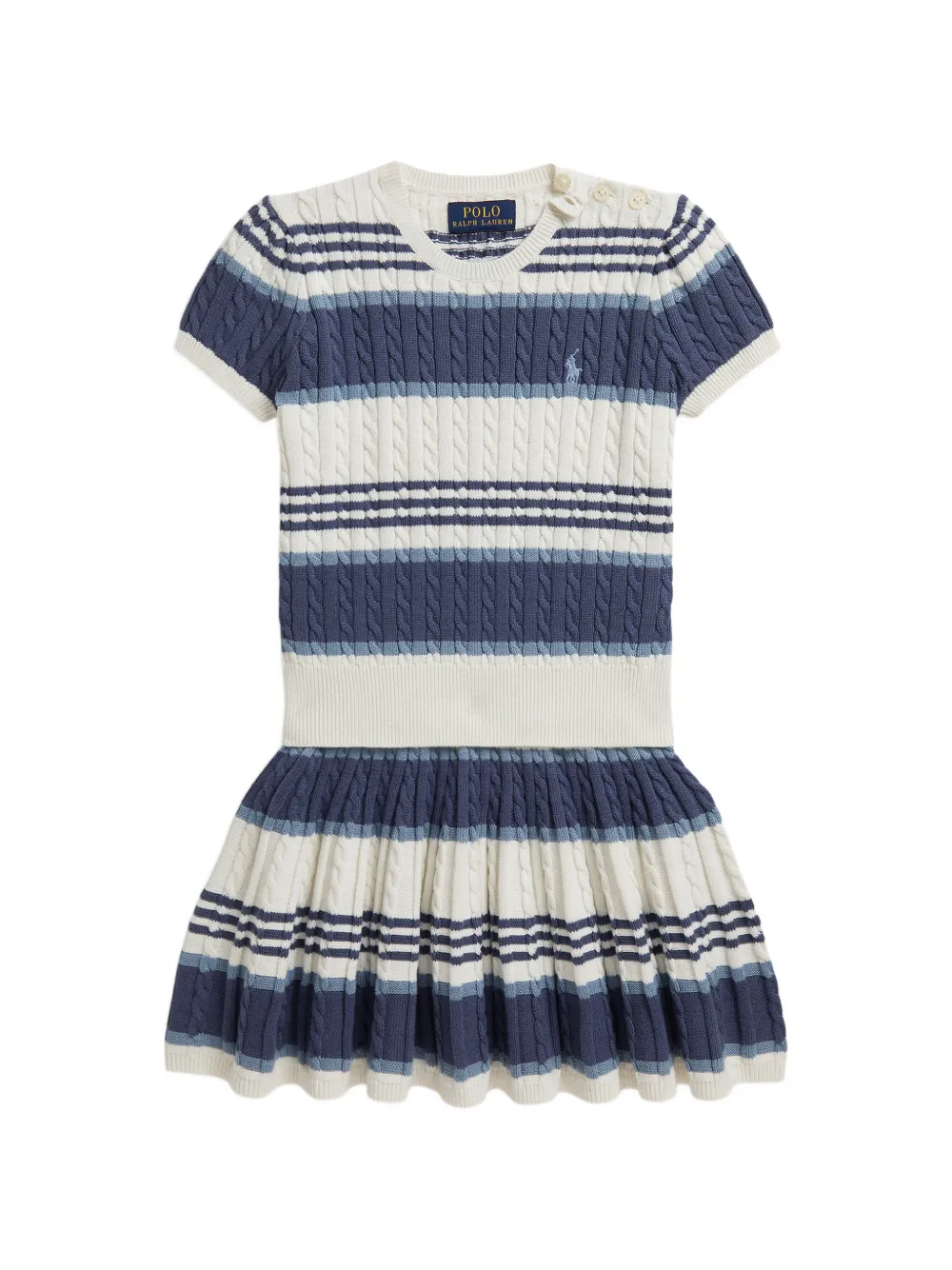 POLO RALPH LAUREN KIDS Set gonna con ricamo - Blu