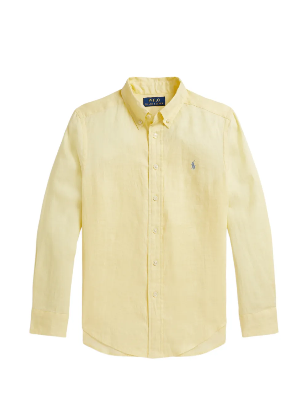 POLO RALPH LAUREN KIDS Camicia in lino con ricamo - Giallo